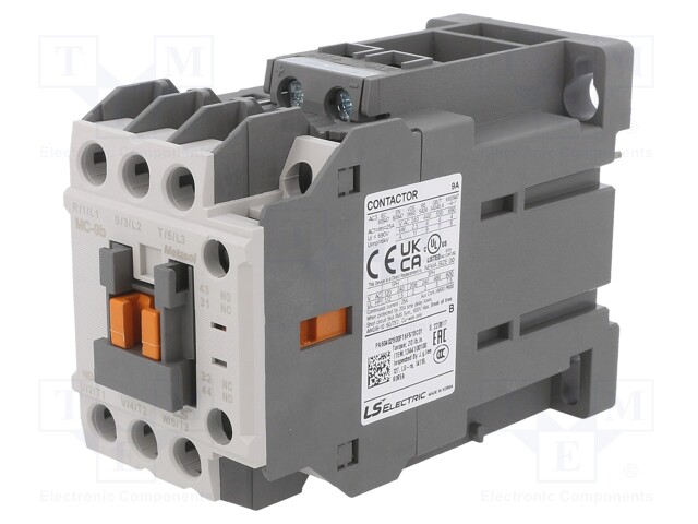 [MC9B12VTME] Contactor 12VDC 3 polos NO+NC 9A. Mod. MC-9B-12VDC