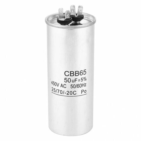 Condensador arranque 50uF 450V metálico. Mod. COND504T