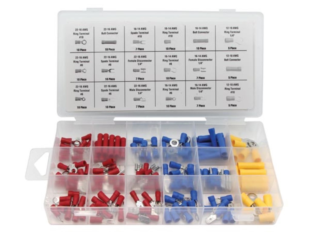 Kit de 150 terminales faston y redondos aislados. Mod. HAS05