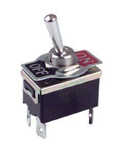 Conmutador de palanca bipolar faston 10A 250VAC. Mod. 11.467/C