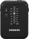 Radio de bolsillo con auriculares a pilas negro Sangean. Mod. SR-32