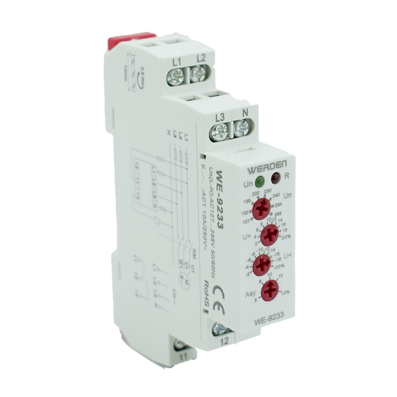 Relé de control de tensión y fase 3P+N. Mod. WE9233