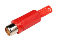 [0111RAVA] Conector hembra aérea RCA Plástico Rojo. Mod. AU7000006