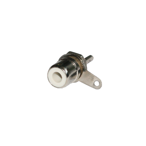 [0114BLAVA] Conector hembra RCA. Fijación a rosca. blanco. Mod. 0114-BL