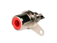 [0114RAVA] Conector hembra RCA. Fijación a rosca. Rojo. Mod. 0114-R
