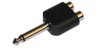 [0306AVA] Adaptador 2RCA hembras a jack macho 6.3mm mono. Mod. 0306AVA