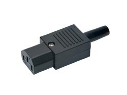 [0416AVA] Conector Clavija hembra aérea IEC320/CEE22. Desmontable. 10A./250V. Mod. 0416