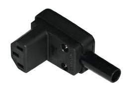 [0416CAVA] Conector Clavija hembra aérea acodada IEC320/CEE22 Desmontable 10A./250V. Mod. 0416-C