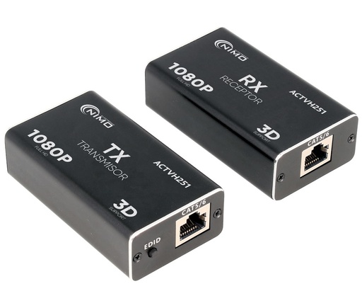 [ACTVH251ELM] Prolongador activo de señales HDMI por 1 RJ45. UTP/FTP Cat6 o Cat.7 hasta 50m. Mod. ACTVH251
