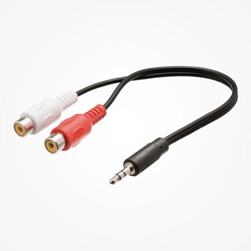 [0590NVDR] CONEXION AUDIO JACK 3.5 ST A 2 RCA HEMBRA 0,2M. Mod. AU4000030