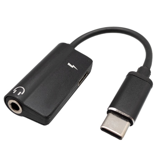 [1993P] Adaptador USB-C a USB-C + Jack 3.5mm, audio + carga. Mod. 0848