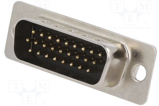 [10090769P264ALFTME] Conector macho D-Sub 26 PIN para soldar 5A. Mod. 10090769-P264ALF