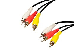 [1025A6AVA] Conexión Audio Vídeo. Seis RCA machos (2 Audio+Vídeo). Longitud 6 m. 1025A/6