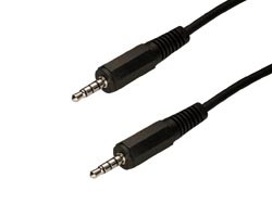 [1036AAVA] Conexión Audio dos jacks macho Ø 3,5. Estéreo 4 contactos. Mod. 3557