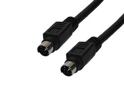 [11083AVA] Conexión Video con dos Mini-Din Macho 4 contactos y 3 metros. Vídeo-Cámara Súper VHS. Mod. 1108/3