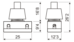 [11172IEDH] Interruptor unipolar a pulsador 2A/250V Electro DH Mod. 11.172.I