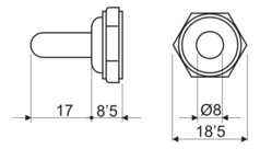 [11461IPROEDH] Protector contra el agua para interruptores de palanca. Mod. W70B