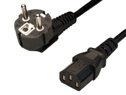 [11502.5AVA] Conexión Red informática Clavija Schuko a conector Hembra CEE22. Longitud: 2,5 m. Mod. PW4000005