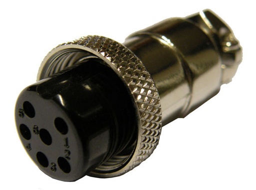 [1181ELG] Conector micro hembra 6 pine aéreo. Mod 1181