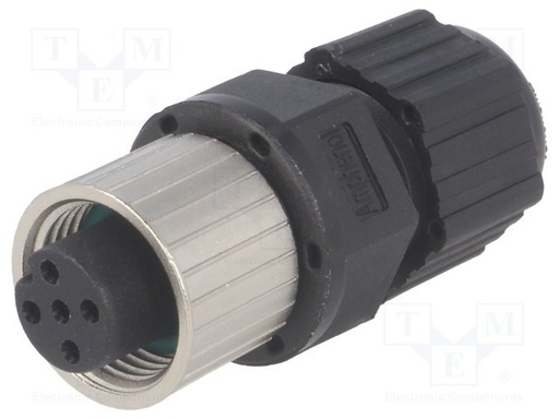 [1205BFFASL8001] Enchufe M12 PIN:5 hembra código A-DeviceNet / CANopen IP68. Mod. 12-05BFFA-SL8001