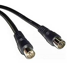 [1221NAVA] Conexión Antena Macho TV a Hembra TV Ø 9,5mm. Inyectada. 1,5 m. Color negro. Mod. 1221-N