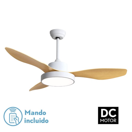 [128591368FAB] Ventilador de techo 120cm 48W motor DC CCT Hayate blanco haya. Mod. 128591368