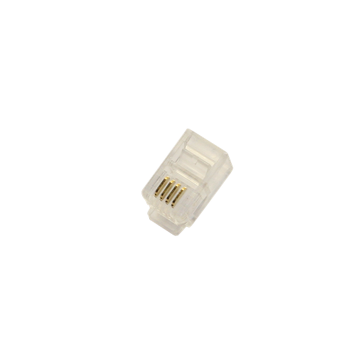[12904PAVA] Conector telefónico modular macho RJ9 (4P4C). Mod. 1290/4P