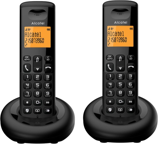 [ALCATELE160DUO] Teléfono Inalámbrico DECT DUO Alcatel negro. Mod. E160DUO