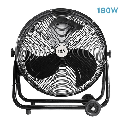 [181371009FAB] Ventilador industrial suelo 76cm 180W negro Poniente. Mod. 181371009