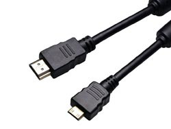 [1854AVA] Conexión HDMI macho 19P TIPO A - mini HDMI macho 19P tipo C con ferritas. 2 metros. Mod. 1854