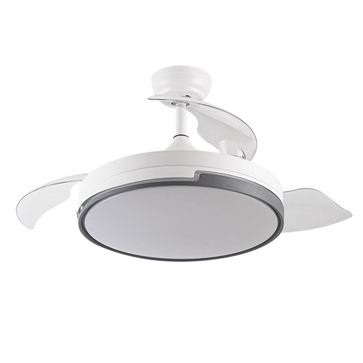 [185991401FAB] Ventilador techo blanco gris aspas retráctil 72W MOTOR DC CCT Olimpia. Mod. 185991401