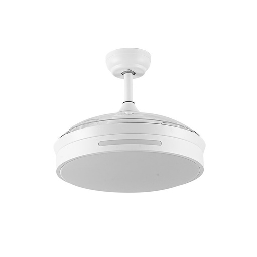 [186091401FAB] Ventilador techo blanco aspas retráctil 72W MOTOR DC CCT Micenas. Mod. 186091401