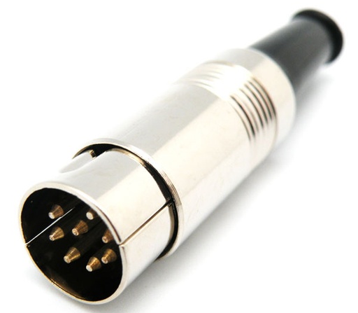 [1873ELG] CONECTOR DIN MACHO AEREO METALICO, 8P. MOD. 1873