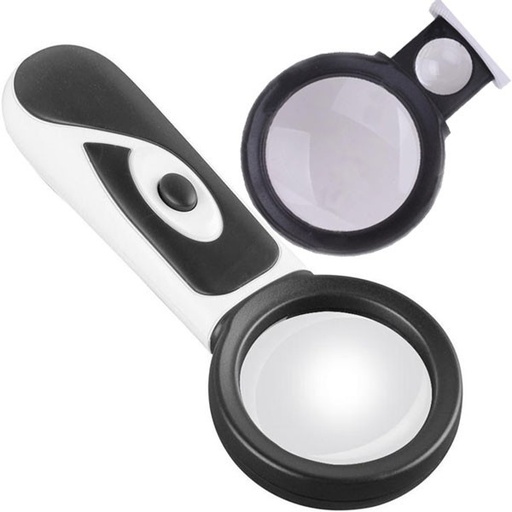 [19204DIS] Lupa de Mano de Doble Aumento con led. Mod. 19204