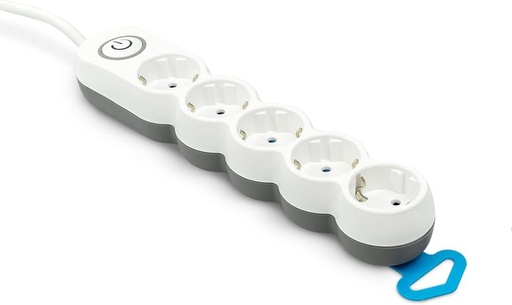 [420044G] Base múltiple regleta 5 tomas 1.4 metros c/interruptor Garza. Mod. 420044G