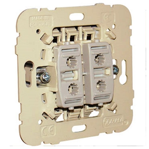 [21101EFA] Conmutador doble Efapel Mec 21 unipolar. Mod. 21101