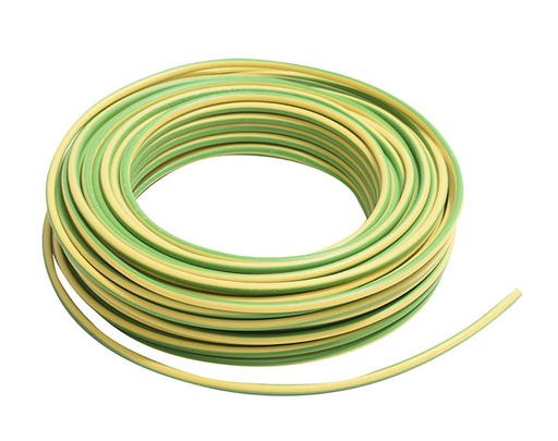 [2965ROD] HILO DE LINEA FLEXIBLE LIBRE DE HALOGENOS 4 MM  AMARILLO/VERDE. MOD. LH4AVIBC