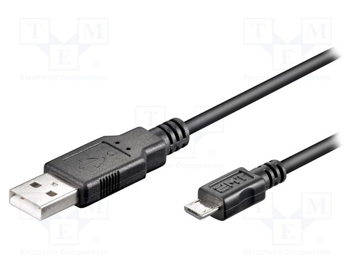 [30401235DCU] Conexión USB A - Micro USB cereza 1 metro. Mod. 30401235