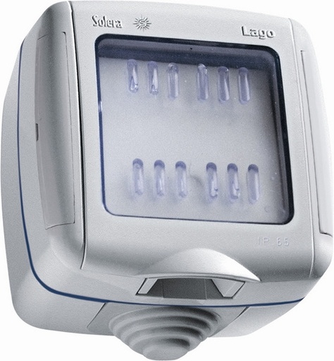 [3102PAS] Interruptor bipolar 10A 250V estanco (IP 65). Solera. Mod. 3102