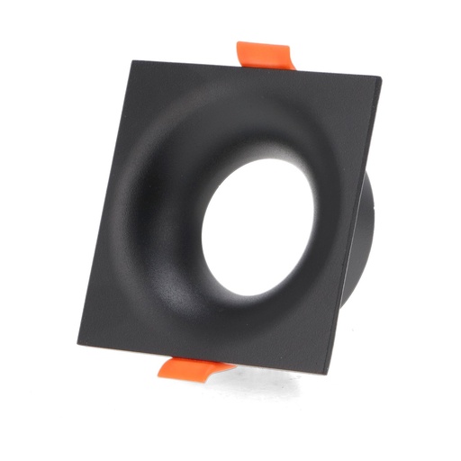 [LM4329] Aro Fijo Cuadrado Negro Serie Infinity Para Gu10/mr16. Mod. LM4329