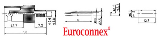 [3675ELG] Conector BNC hembra crimpar RG-174U. Mod. 3675