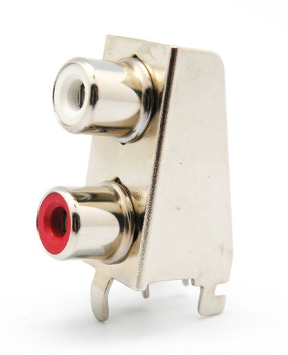 [3771ELG] CONECTOR DOBLE 2P RCA HEMBRA. MOD. 3771