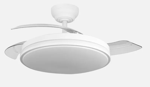 [258891301FAB] Ventilador techo aspas retráctiles 60W blanco. Mod. RELAMPAGO