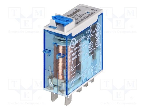 [466190240040TME] Relé electromagnético 24VCC 1 cto 16A 250VCA Finder. Mod. 46.61.9.024.0040