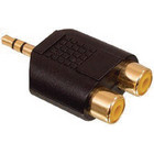 [AC010GOLDARI] Adaptador 2 RCA hembras a jack 3.5mm macho