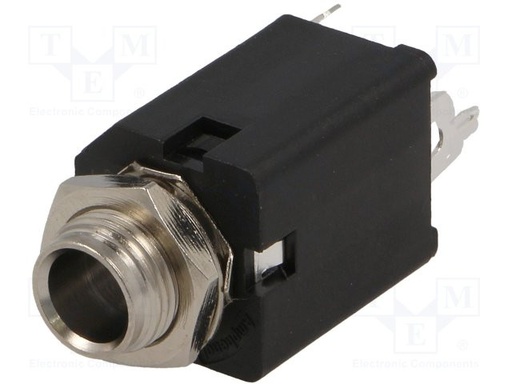 [ACJMMV2TME] Conector hembra chasis Jack 6,35mm hembra mono THT. Mod. ACJM-MV-2