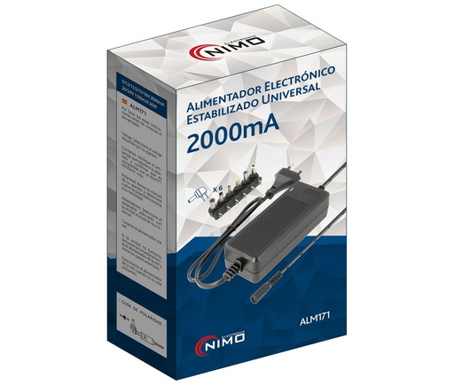 [ALM171ELM] Alimentador Electrónico Universal 9-24VDC 2000mA. Mod. ALM171