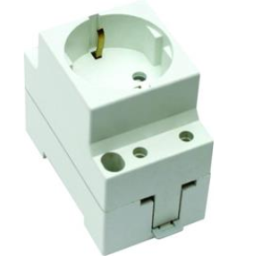 [AS1016] Base toma tierra lateral 16a 250v para carril DIN blanco MS71. Mod. 99B