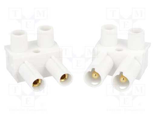 [7600000202] Pareja conectores macho hembra 2 pines 10A. Mod. 7600-0002-02