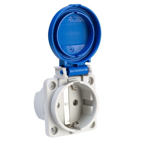 [00452IDE] Base enchufe empotrar shucko 2P+T 16A IP54 IDE. Mod. 00452